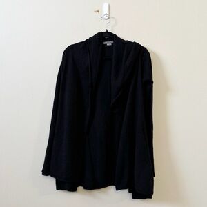 VINCE women’s 100% Cashmere open front hooded cardigan sweater